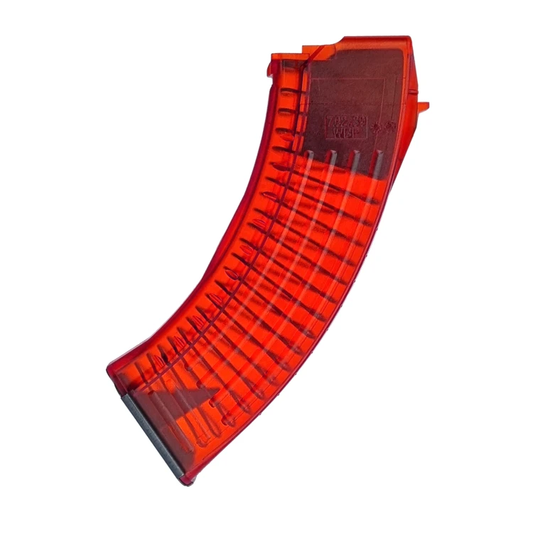 Magazynek KM-C41A AK / AKM Polimer 30 Naboi, Gen 2, Clear Red - WBP / Kobold Customs