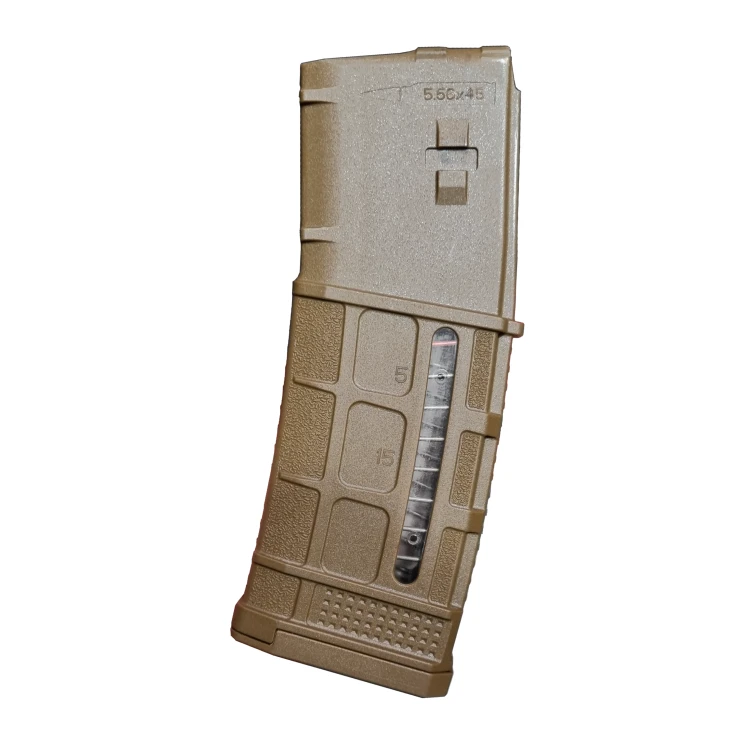 Magazynek AR15 Polimer 30 Naboi, Piaskowy z oknem - Sarsilmaz