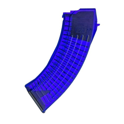 Magazynek KM-C64A AK / AKM Polimer 30 Naboi, Gen 2, Clear Cobalt - WBP / Kobold Customs