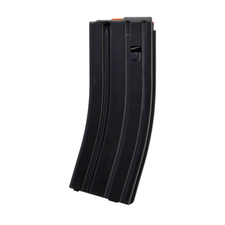 Magazynek AR15 Aluminium 30 Naboi, Black w/ Orange Follower - Duramag