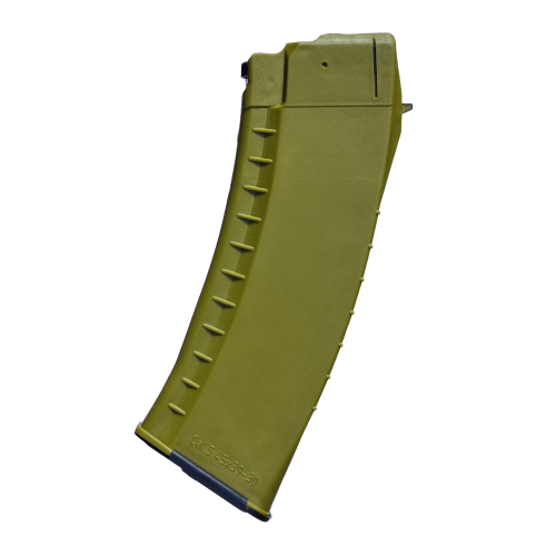 Magazynek AK74 Polimer 30 Naboi, Stalowe zaczepy, Oliwkowy - ISD