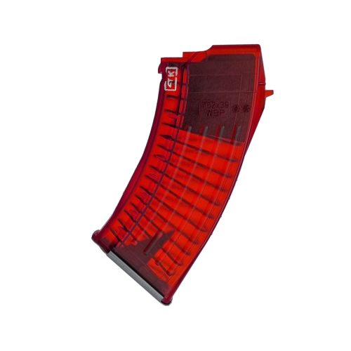 Magazynek KM-MC41A AK / AKM Polimer 20 Naboi, Gen 2, Clear Red - WBP / Kobold Customs