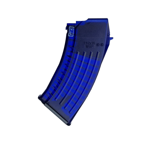 Magazynek KM-MC64A AK / AKM Polimer 20 Naboi, Gen 2, Clear Cobalt - WBP / Kobold Customs