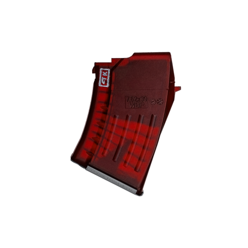 Magazynek KM-S41A AK / AKM Polimer 10 Naboi, Gen 2, Smoke Red - WBP / Kobold Customs
