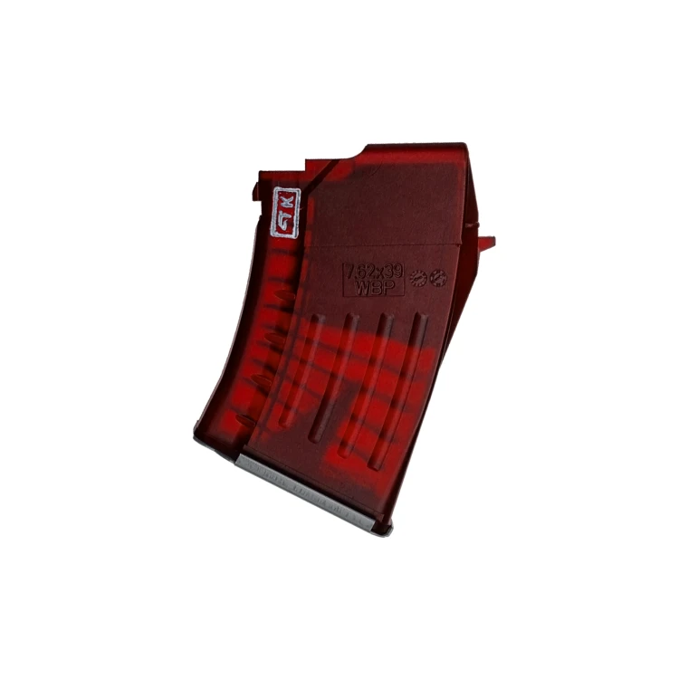 Magazynek KM-S41A AK / AKM Polimer 10 Naboi, Gen 2, Smoke Red - WBP / Kobold Customs