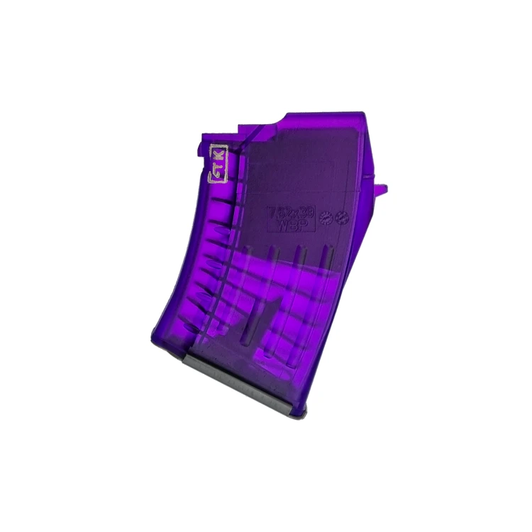 Magazynek KM-SC14A AK / AKM Polimer 10 Naboi, Gen 2, Clear Violet - WBP / Kobold Customs