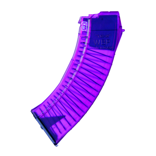 Magazynek KM-C14 AK / AKM Polimer 30 Naboi, Gen 1, Clear Violet - WBP / Kobold Customs